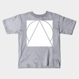 Square Circle Triangle - White Kids T-Shirt